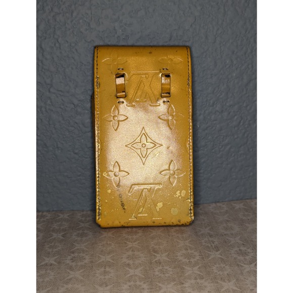 Louis Vuitton Yellow Monogram Vernis Cigarette Case Pouch Vintage Rare - Picture 3 of 10